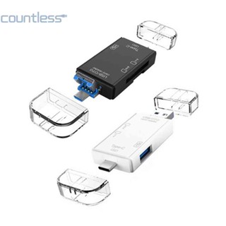 6 in 1 เครื่องอ่านการ์ด OTG USB 3.0 Type-C สําหรับอะแดปเตอร์การ์ดดิจิทัล TF [countless.th]