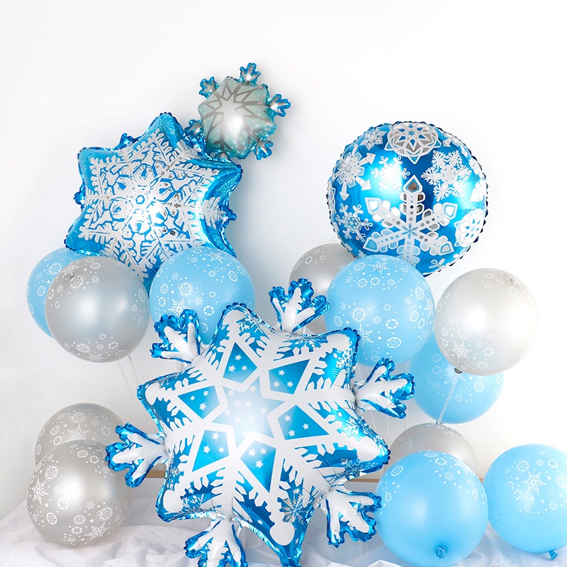 ลูกโป่งฟอยล์-รูปเกล็ดหิมะ-เจ้าหญิงหิมะ-ลูกโลก-คริสต์มาส-12-ชิ้น
