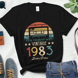 Vintage 1983 Limited Edition Women T Shirt Birthday Party Girlfriend Gift Tshirt Top_03