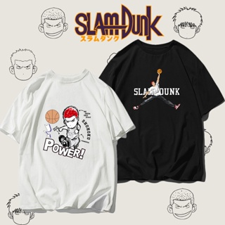 S-5XL Slam Dunk Anime Sports Pure Cotton t-Shirt Xiangbei Five Tigers Co-Branded Airman Cartoon Large Size Short-_08