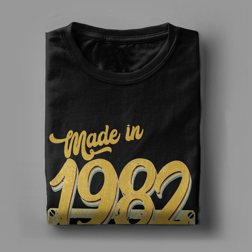 เสื้อยืดผ้าฝ้าย-100-พิมพ์ลาย-made-in-1982-limited-edition-40th-แฟชั่นผู้ชาย-วันเกิด-100-03
