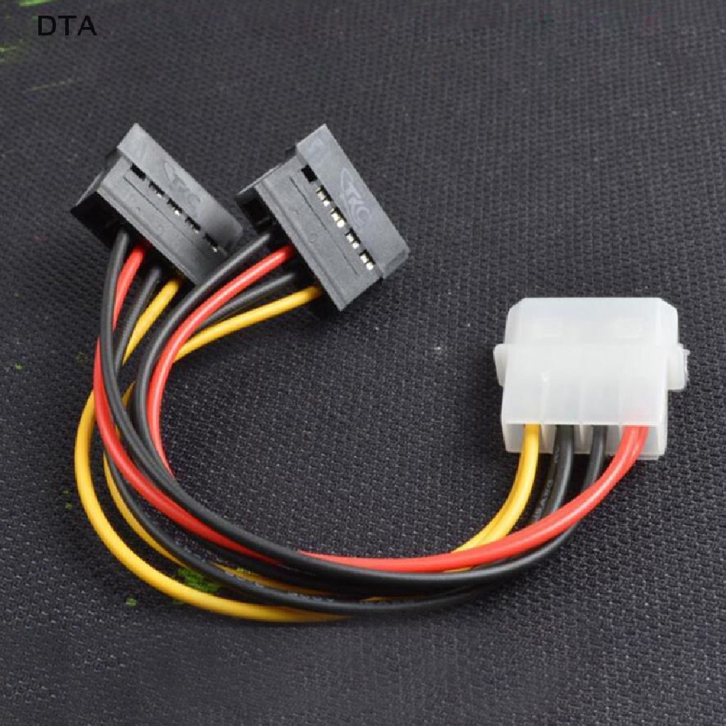 DTA 4 Pin IDE Molex to 2 Sata Hard Drive Power Supply Cable Adapter