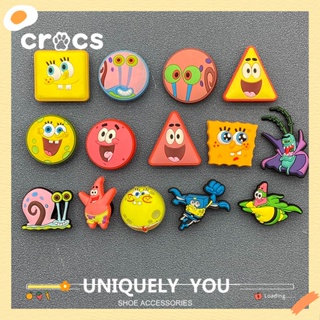 Crocs jibbitz charms Spongebob Squarepants Series รองเท้า ดอกไม้ การ์ตูน รู อุปกรณ์เสริม ปุ่ม