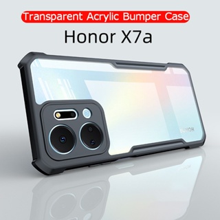 เคสโทรศัพท์มือถือ PC แข็ง ซิลิโคน ใส กันกระแทก ป้องกันกล้อง สําหรับ Huawei Honor X7a 2023 X7a X7 A X7a