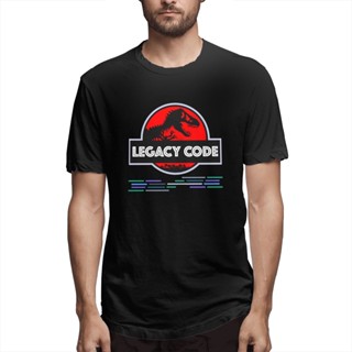 เสื้อยืดแขนสั้น ผ้าฝ้าย ขนาดใหญ่ พิมพ์ลาย Legacy Code Developer