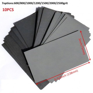 Sandpaper 10 Piece 10pcs 3in*5-1/2in 600/800/1000/1200/1500/2000/2500Grit