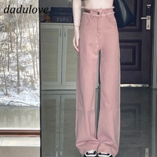 DaDulove💕 New Korean Version of Dirty Pink Casual Pants High Waist Loose WOMENS Wide-leg Pants Niche Trousers