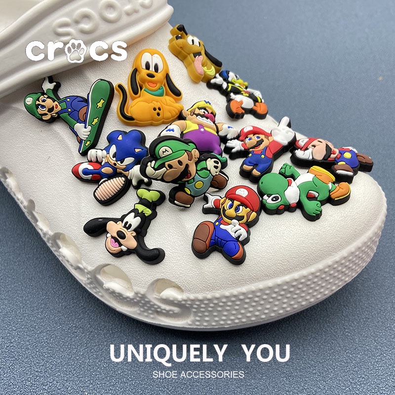 crocs-jibbitz-charms-super-mario-5-pack-diy-jibbitz-crocs-charm-sonic-ดิสนีย์การ์ตูนรองเท้าหัวเข็มขัด