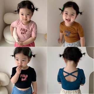 พร้อมส่ง เสื้อยืดแขนสั้น ผ้าฝ้ายแท้ ลายการ์ตูนน่ารัก สไตล์เกาหลี ญี่ปุ่น แฟชั่นฤดูใบไม้ผลิ ฤดูร้อน สําหรับเด็กผู้หญิง 2023