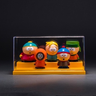 The South Park Characters Action Figure Toys 5pcs/Set Eric Cartman Stan Marsh Desktop Car Ornament Decorations Cake Topper