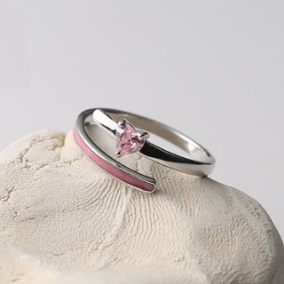 แหวนรูปหัวใจ, แหวนเพชรสีชมพู, แหวนผู้หญิงน่ารัก, แหวนแฟชั่นเกาหลี, แหวนปรับระดับได้