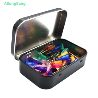 Abongbang ชุดกล่องโลหะเปล่า ขนาดเล็ก สีเงิน สีดํา สําหรับเก็บกุญแจ ลูกอม