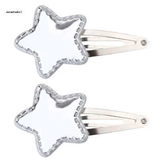 ✿ Harajuku Star Pentagram Bobby Pin Sweet Cute Charm Girly Hair Clip for Women Aesthetics Y2k Hair Accessory