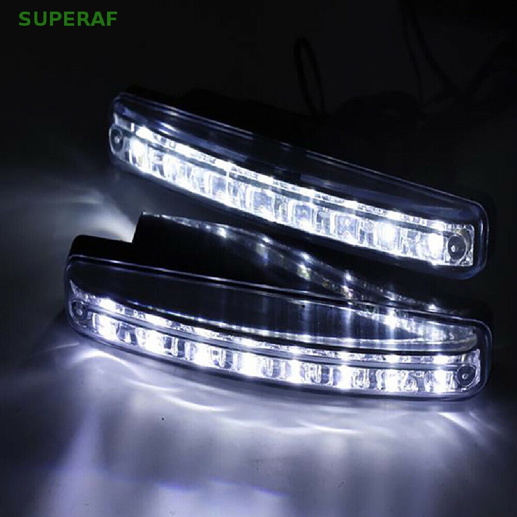 superaf-ใหม่-ไฟตัดหมอก-led-8-ดวง-สีขาว-สําหรับติดรถยนต์-2-ชิ้น