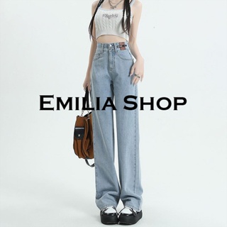 EMILIA SHOP กางเกงขายาว กางเกงเอวสูง ผู้หญิงสไตล์เกาหลี A23L0A6 0306