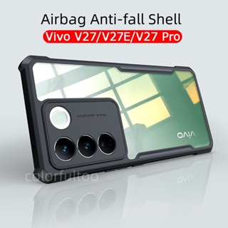 เคสโทรศัพท์มือถือซิลิโคน PC TPU ใส แบบนิ่ม กันกระแทก ป้องกันกล้อง สําหรับ Vivo V27e V27 Pro V27Pro V 27 V25e V25 V29 Pro 5G