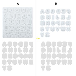 Flgo แม่พิมพ์ซิลิโคน รูปตัวอักษร ทําความสะอาดง่าย สําหรับทําพวงกุญแจ
