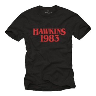 Top Tees Mens Stranger T-Shirt Black Hawkins 1983 Dustin 11 Gifts for Fans_03