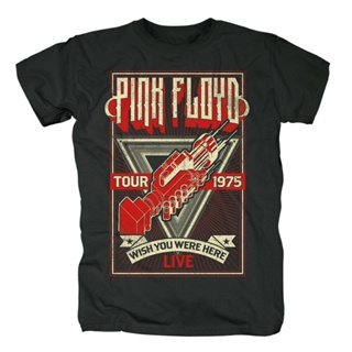 Pink Floyd Wish You Were Here Tour 75 Merchandise Custom Print 100% Cotton T Shirt Everyday Wear_01