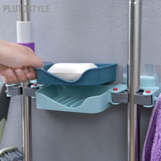  PLUTOSTYLE 3 In1 Mop ที่วางสบู่ในครัวเรือน Clip Wall Mount Hook Bathroom Drain Rack ที่วางสบู่ไม้กวาดผู้ถือบัตรสำหรับห้องครัวห้องน้ำ