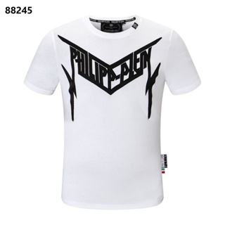 Top 2022 Men Short Sleeve Cotton Tees Fashion Philipp Plein Personality Design Print T-shirt Casual Top M~3XL_01