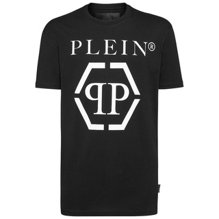 PHILIPP PLEIN/Philippland mens black LOGO printed cotton short-sleeved T-shirt_01