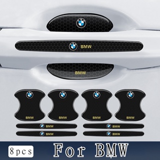 สติกเกอร์สะท้อนแสง ป้องกันรอยขีดข่วน สําหรับติดมือจับประตูรถยนต์ Bmw 8 ชิ้น