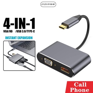 🔆Adapter อะแดปเตอร์ 4in1 4K ตัวแปลง USB-C3.1 Type-C to HUB PD HD+VGA+USB3.0 /สายแปลง อะแดปเตอร์ L-NING TO HD/ModelP32