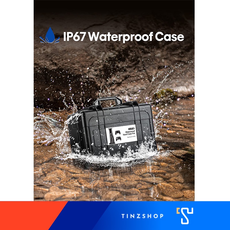 รูปภาพรายละเอียดของ DEVASO 1110063 กระเป๋ากันกระแทก Hard Case Hardbox สีดำ สำหรับ PS5 กันน้ำสำหรับทั้งรุ่นมาตรฐานและรุ่นดิจิตอล