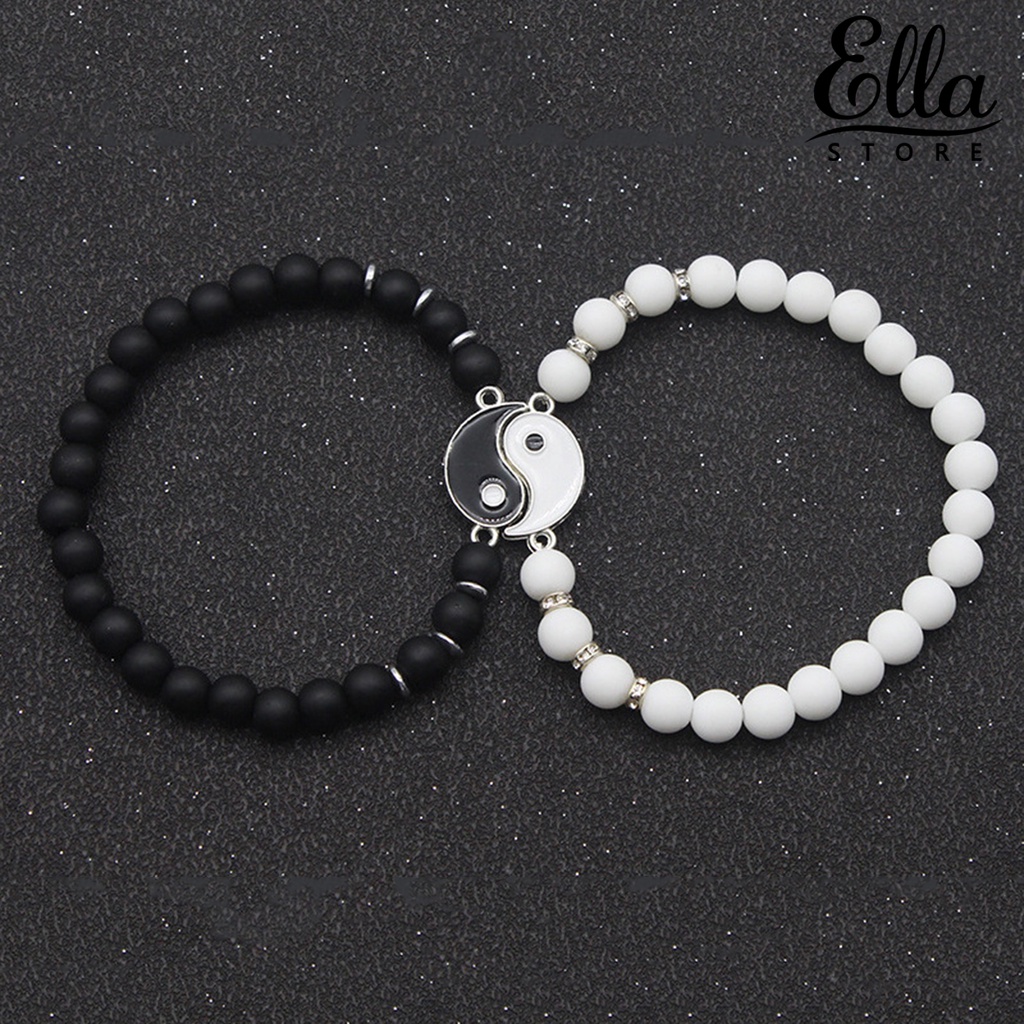 ellastore123-สร้อยข้อมือคู่รัก-สวยหรู-ฝีมือดี-สไตล์จีน-ไทเก็ก-ปรับได้-ทุกเพศ-สําหรับออกเดท