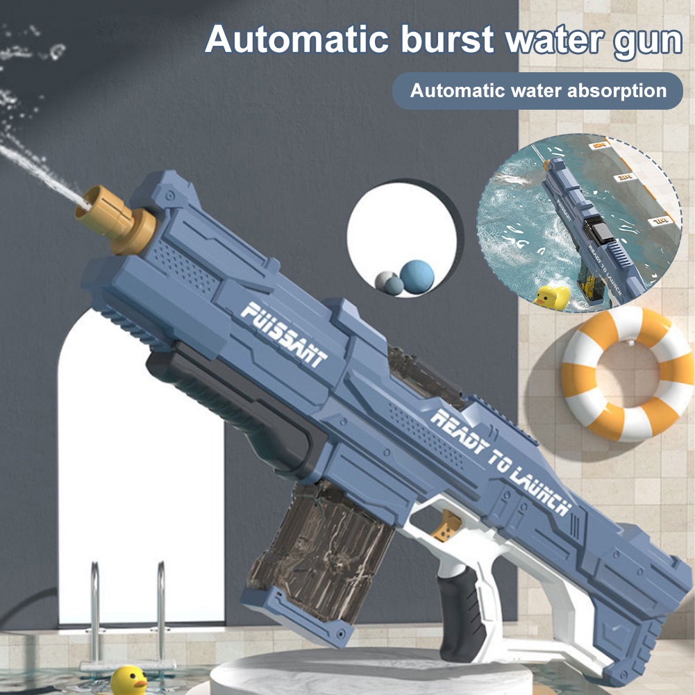 ปืนฉีดน้ำไฟฟ้าขนาดใหญ่-ปืนฉีดน้ำกันน้ำ-แรงดันสูง-ของเล่นกลางแจ้ง-ยิงระยะไกล16เมตร-เล่นน้ำสงกรานต์กัน