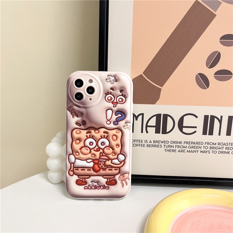 เคสซิลิโคนนิ่ม-ลายสพันจ์บ็อบ-3d-กันกระแทก-สําหรับ-iphone-11-promax-14-pro-max-11-12-13-6-7-8plus-x-max