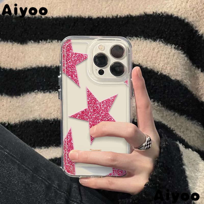 เคสโทรศัพท์มือถือใส-แบบนิ่ม-ลายดาว-กันกระแทก-สําหรับ-apple-iphone-14-13promax-12-11-xr-xs-7-8plus-a9q6