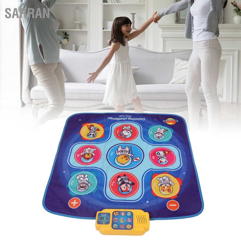 sarran-light-up-dance-mat-สำหรับเด็ก-bluetooth-ไร้สายป้องกันการลื่นแผ่นเต้นรำดนตรีสนุกไม่รู้จบ