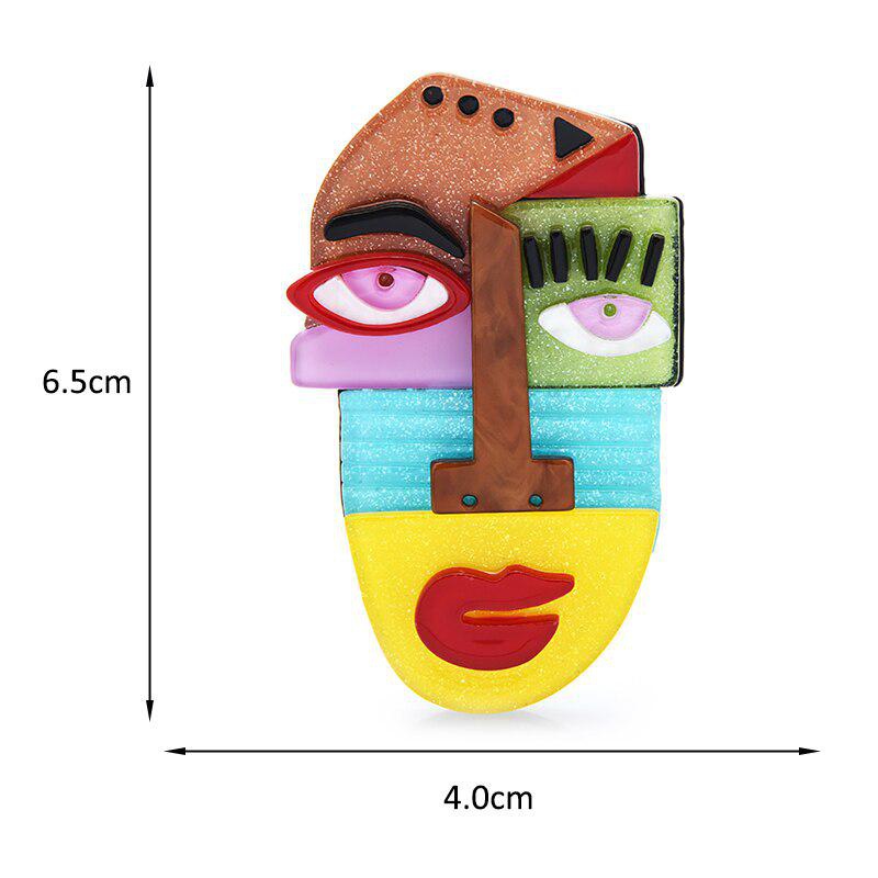 เข็มกลัดอะคริลิค-รูปใบหน้า-หลากสี-เหมาะกับของขวัญ-แฟชั่นสร้างสรรค์-สําหรับผู้หญิง-และผู้ชาย