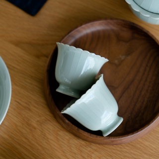 Song Qingglaze Series ถ้วยชาเซลาดอน สไตล์เรโทร [A019]