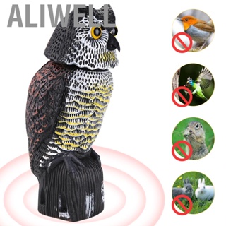 Aliwell Horned Owl Decoy W/Different Tweets And Rotating Head Statue To Scare