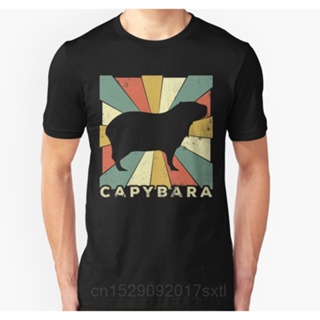 ขายเสื้อยืด ผ้าฝ้าย พิมพ์ลาย Capybara Lover สไตล์คลาสสิก ย้อนยุค สําหรับผู้ชาย（S-5XL）