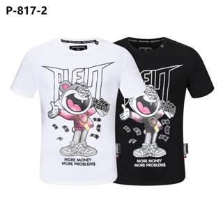 New! Mens Top Philipp Plein Grade AAA T-shirt Men Short Sleeve Funny Cartoon Printed Top Tee M~3XL Cloth_01