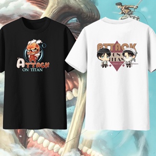 [S-5XL]เสื้อยืดลายอนิเมะ Attack on Titan Captain Levi