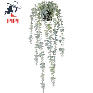 1 Pcs Artificial Hanging Plants Fake Potted Eucalyptus Hanging Plant for Wall Room Home Patio Indoor Outdoor Decor