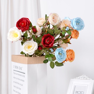 ดอกคามิเลียประดิษฐ์ ดอกกุหลาบ ดอกคามิเลีย 6 ดอก สําหรับตกแต่งบ้าน โรงแรม ห้องโถง เพดาน งานแต่งงาน