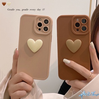 เคสโทรศัพท์มือถือ ลายหัวใจ 3D สไตล์เกาหลี สร้างสรรค์ สําหรับ iPhone 7 7 Plus 8 8 Plus 6 6 Plus 6S 6S Plus 11 iPhone X XS XR XS Max 12 13