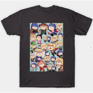 【Cartoon Anime  tshirt】Humor Comedy South Park Summer 💥Mens Cotton Round Neck Short Sleeve T-Shirt👕