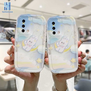 เคสโทรศัพท์มือถือแบบนิ่ม TPU กันกระแทก กันรอยเลนส์กล้อง ลายกระต่ายซน สําหรับ OPPO A5S A57 A3S A76 A96 A16 A17 A17K A95 A55 A15 A54 A7 A5 A9 A31 A53 A33 2020 A77S A12 A12S A1K A16E