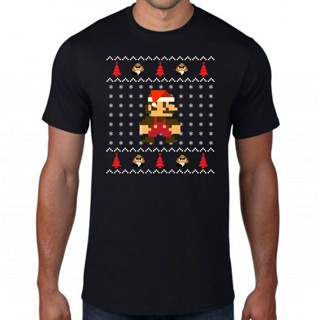 [S-5XL] เสื้อยืดแขนสั้นพิมพ์ลาย super mario แฟชั่นผู้ชาย