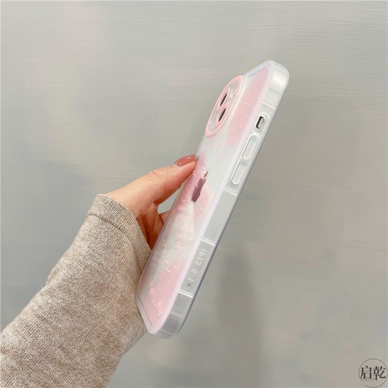 ins-light-pink-graffiti-strawberry-bear-phone-case-for-iphone-13promax-phone-case-for-iphone12-all-inclusive-11-transparent-x