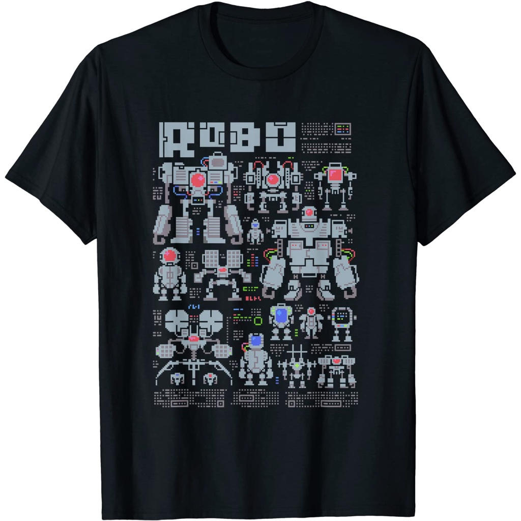 s-5xl-เสื้อยืด-robo-pixels-geeky-pixel-art-หุ่นยนต์สําหรับผู้ชาย