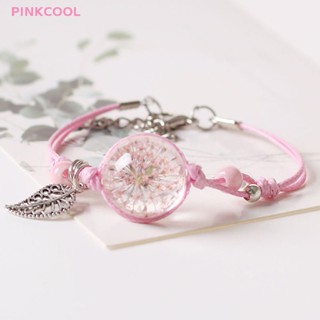 Pinkcool น่ารัก เซรามิก ลูกปัด หลายชั้น สร้อยข้อมือ พฤกษศาสตร์ ตัวอย่าง สร้อยข้อมือ สําหรับผู้หญิง เด็กผู้หญิง สร้อยข้อมือ เครื่องประดับถัก ปรับได้ สร้อยข้อมือ ขายดี