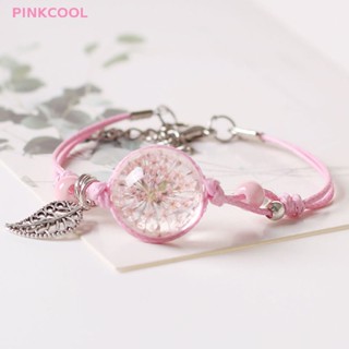 Pinkcool น่ารัก เซรามิก ลูกปัด หลายชั้น สร้อยข้อมือ พฤกษศาสตร์ ตัวอย่าง สร้อยข้อมือ สําหรับผู้หญิง เด็กผู้หญิง สร้อยข้อมือ เครื่องประดับถัก ปรับได้ สร้อยข้อมือ ขายดี